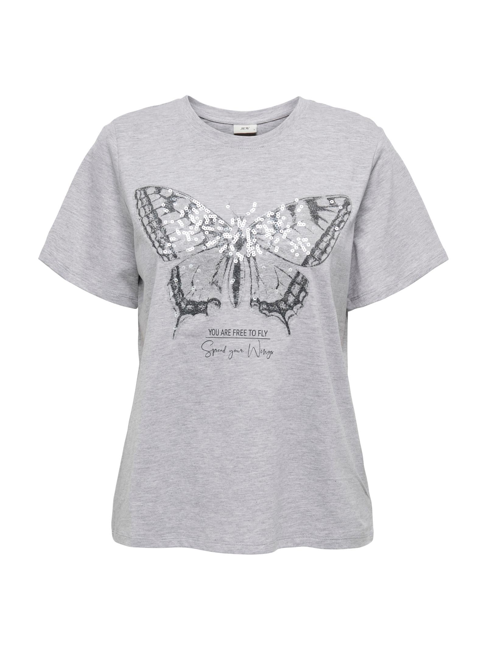 T-shirt JDY Bibbi Grigio con stampa