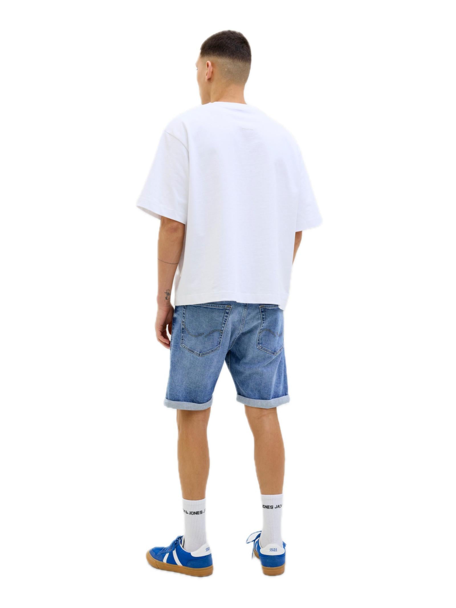 Bermuda Jack & Jones Rick Blue Denim strappi 12269612 /Blue Denim JACK & JONES 