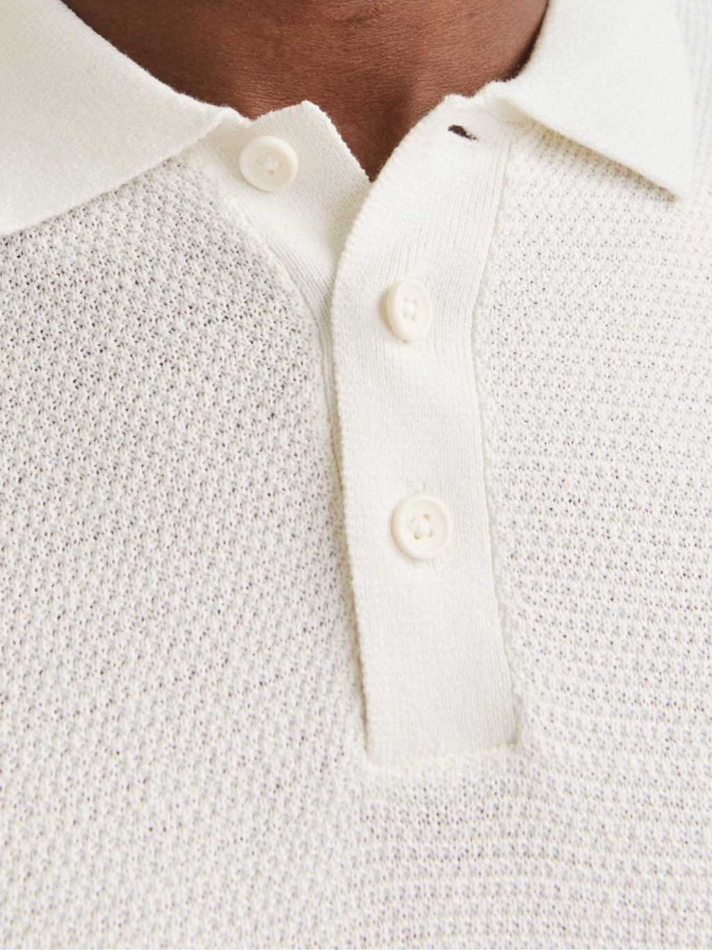 Polo Jack & Jones George Bianco a manica corta 12268281 /Cloud Dancer JACK & JONES 