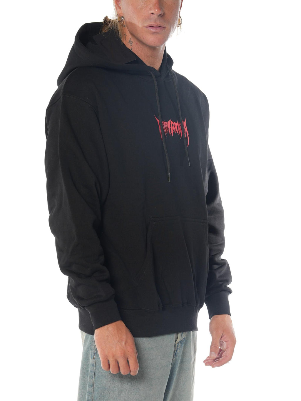 Felpa Propaganda Nero Ribs Spider FE475 NERO PROPAGANDA 