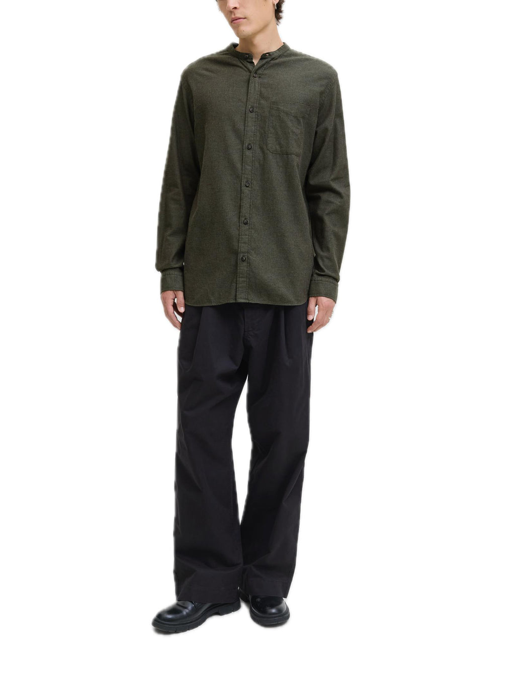 Camicia Jack & Jones Band Verde manica lunga 12278418 /Rosin JACK & JONES 