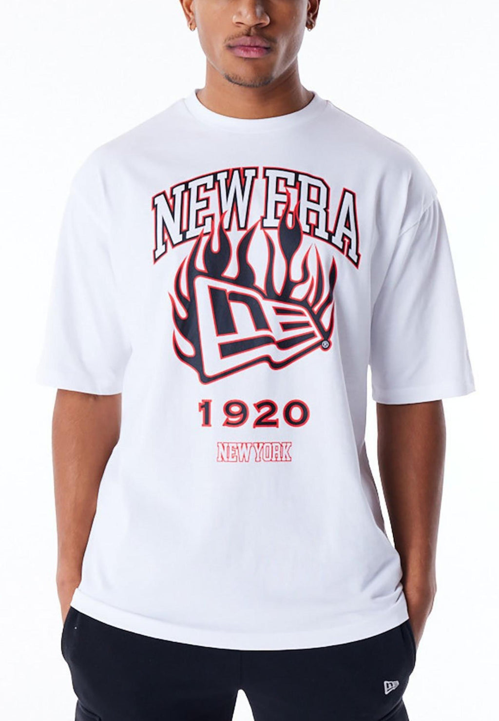 T-Shirt New Era Bianco manica corta 60564871 WHIBLK NEW ERA 