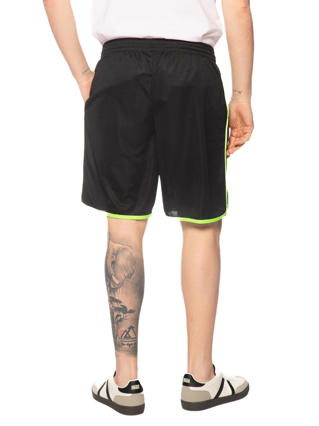 Bermuda Errea Nero verde con logo grande R33P0U DEGRADE8189 ERREA 