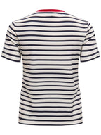 T-shirt Only Bianco Ciliegia Eart a righe 15318959 /Cherry Cloud Dancer ONLY 