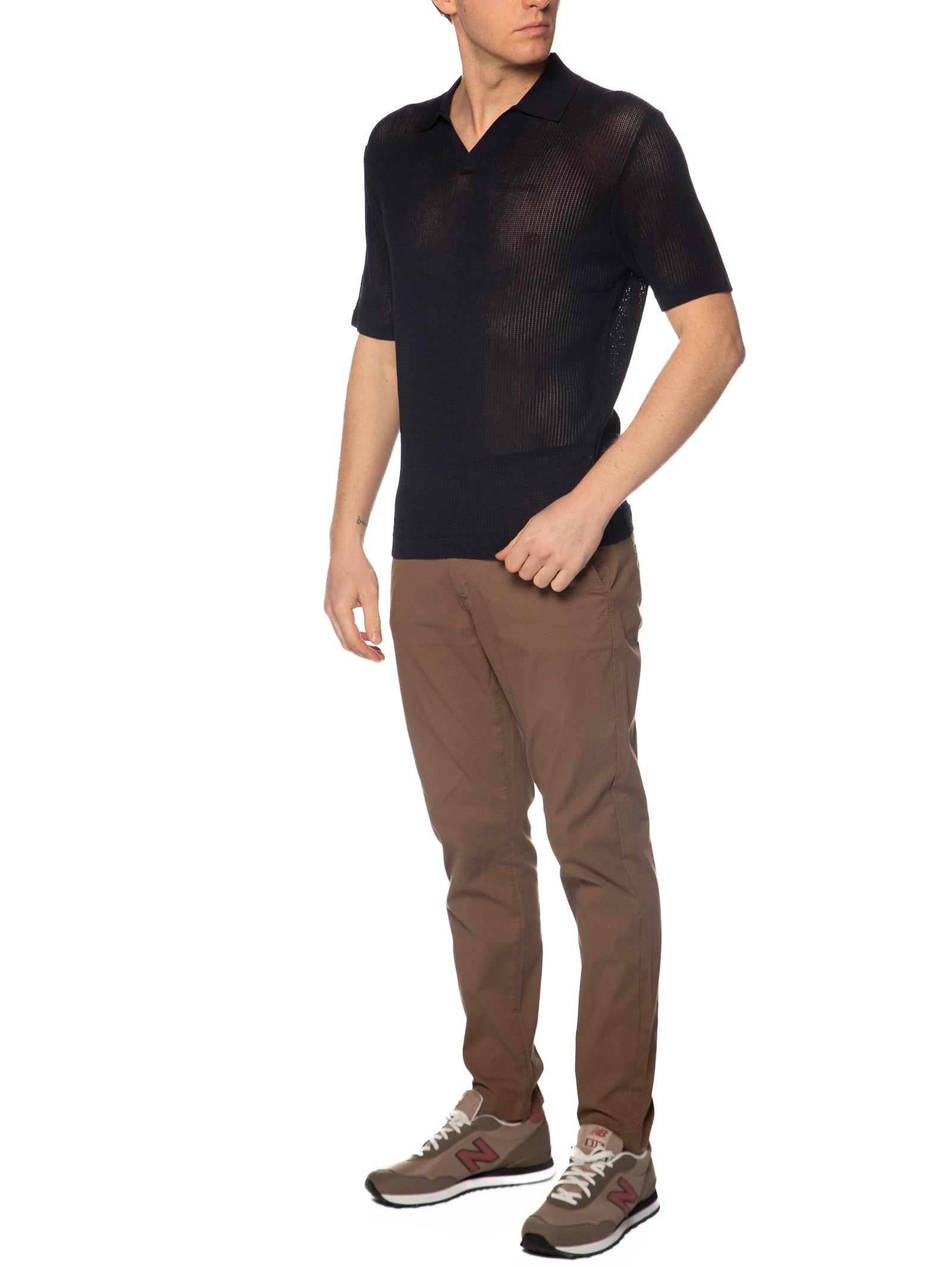 Polo Seinse Blu in maglia collo aperto ME3203 BLU SEINSE 