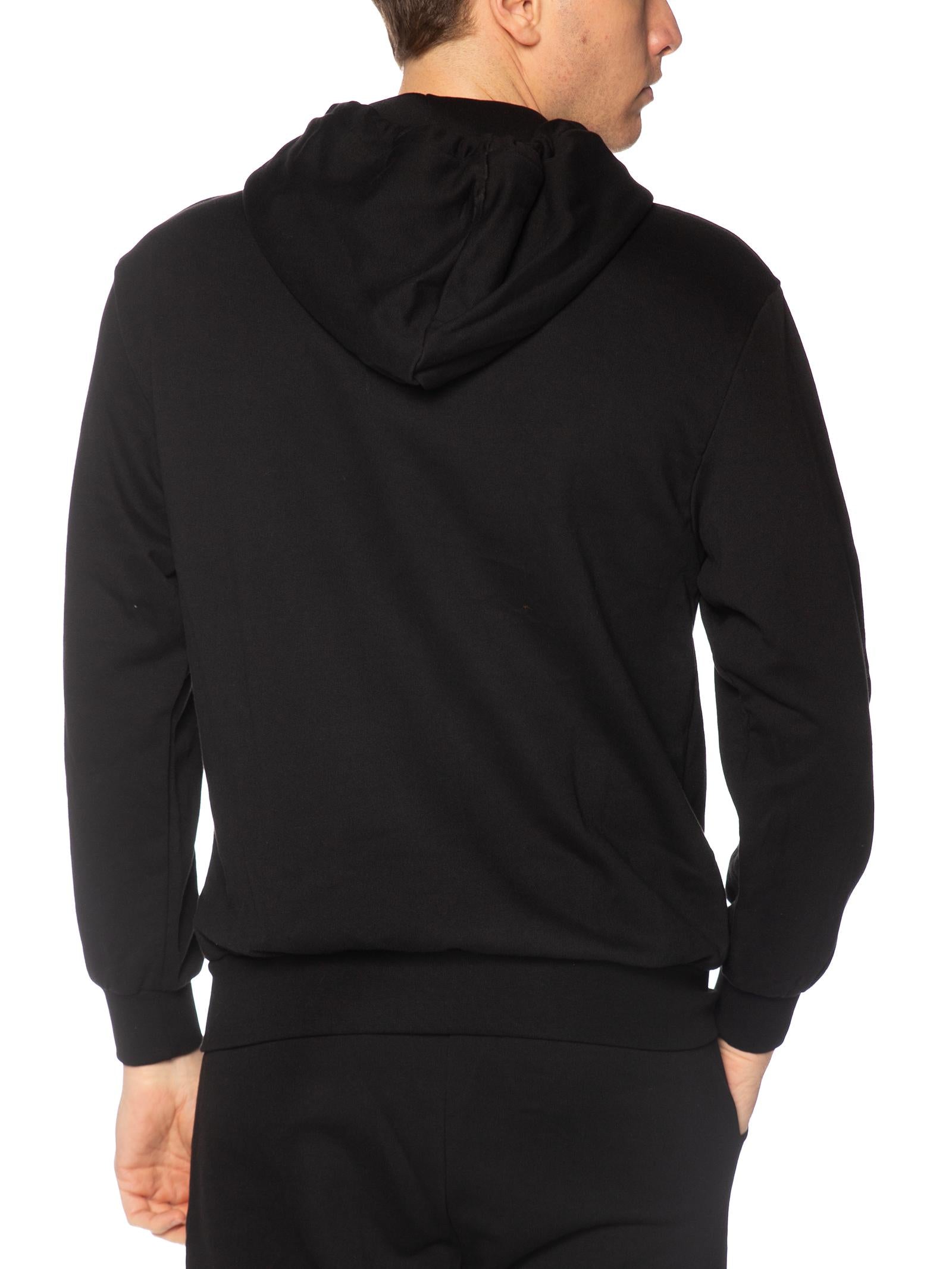 Felpa DS2 Nero Basic con cappuccio e zip SS26271 NERO DS2 