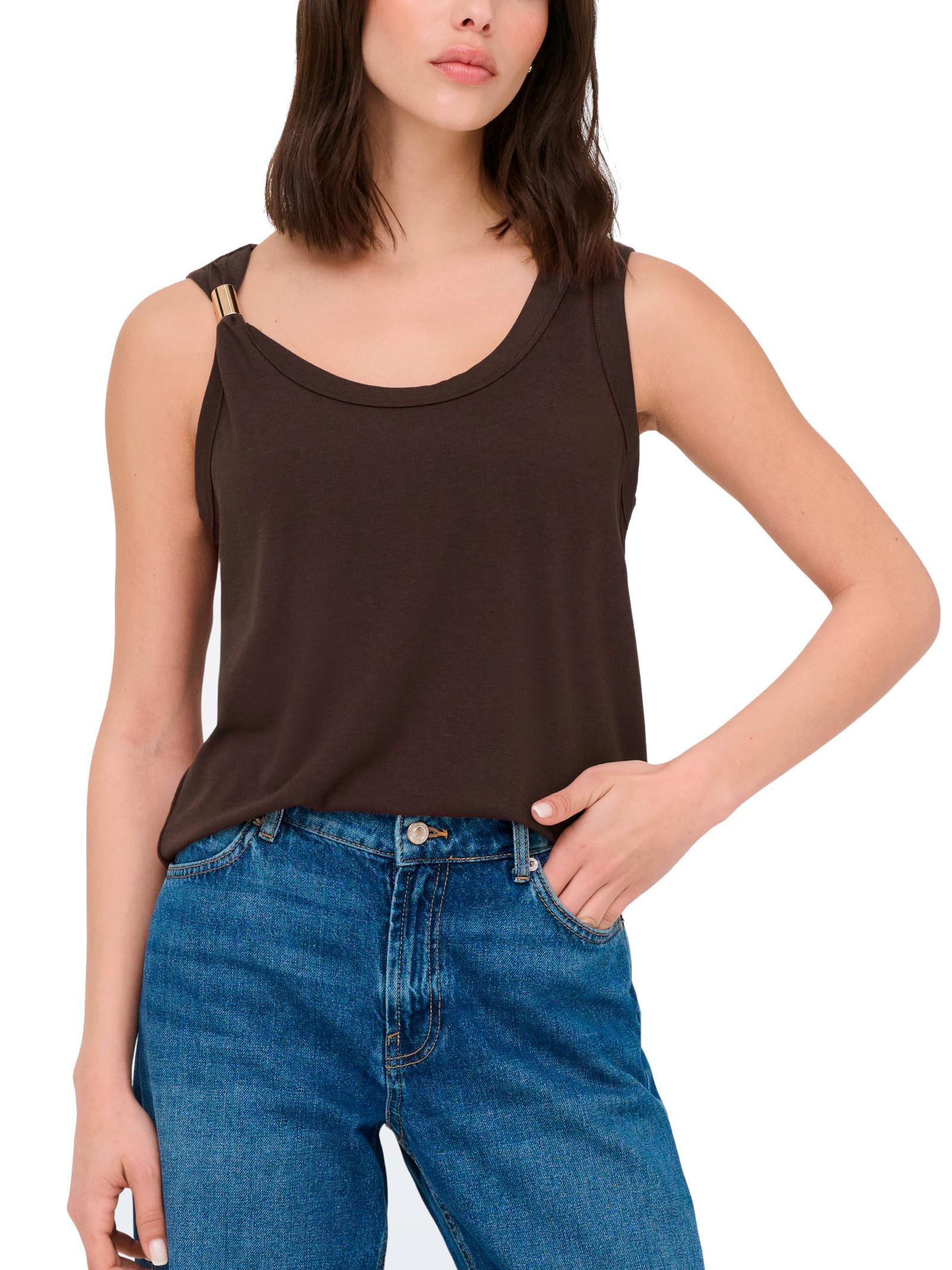 Top JDY Marrone Uffa regular 15369973 /Chicory Coffee JDY 