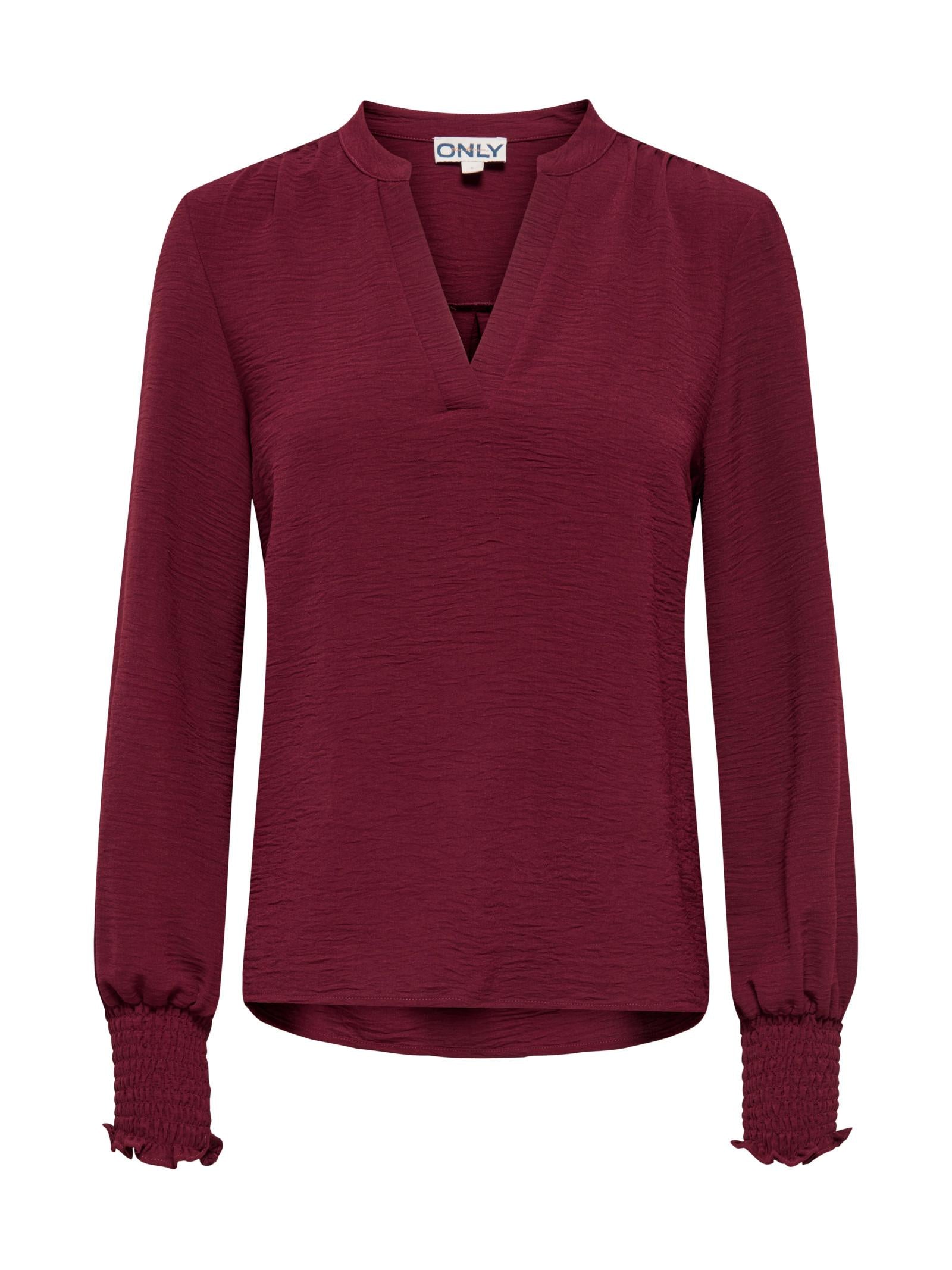Blusa Only Mette Bordeaux a maniche lunghe 15284309 /Tawny Port ONLY 