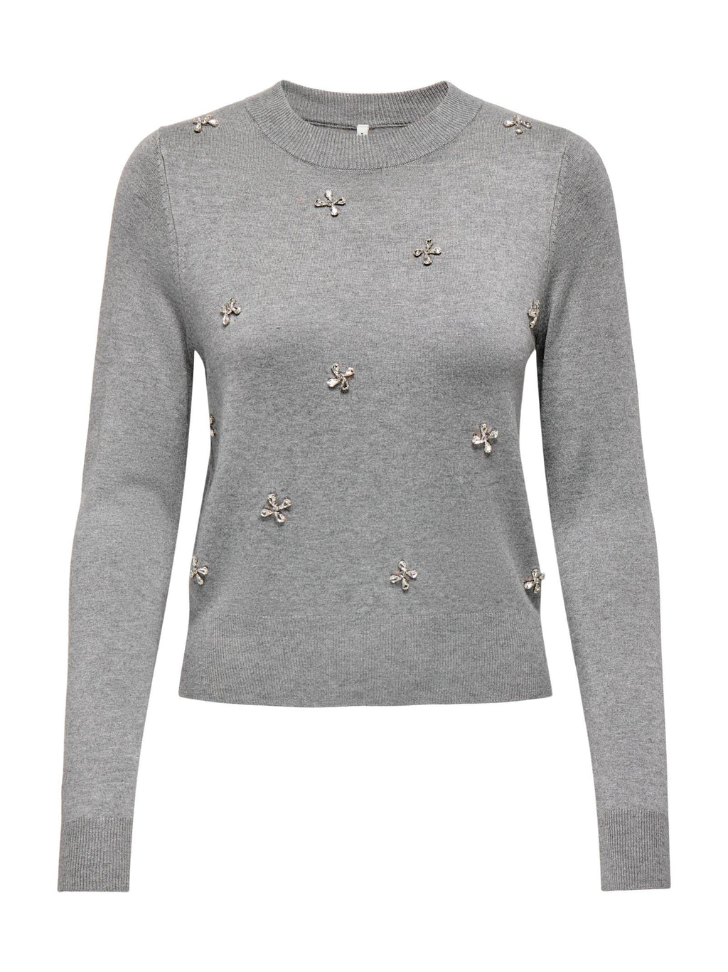 Maglia Only Venice Grigio con strass 15364656 /Light Grey Melange ONLY 
