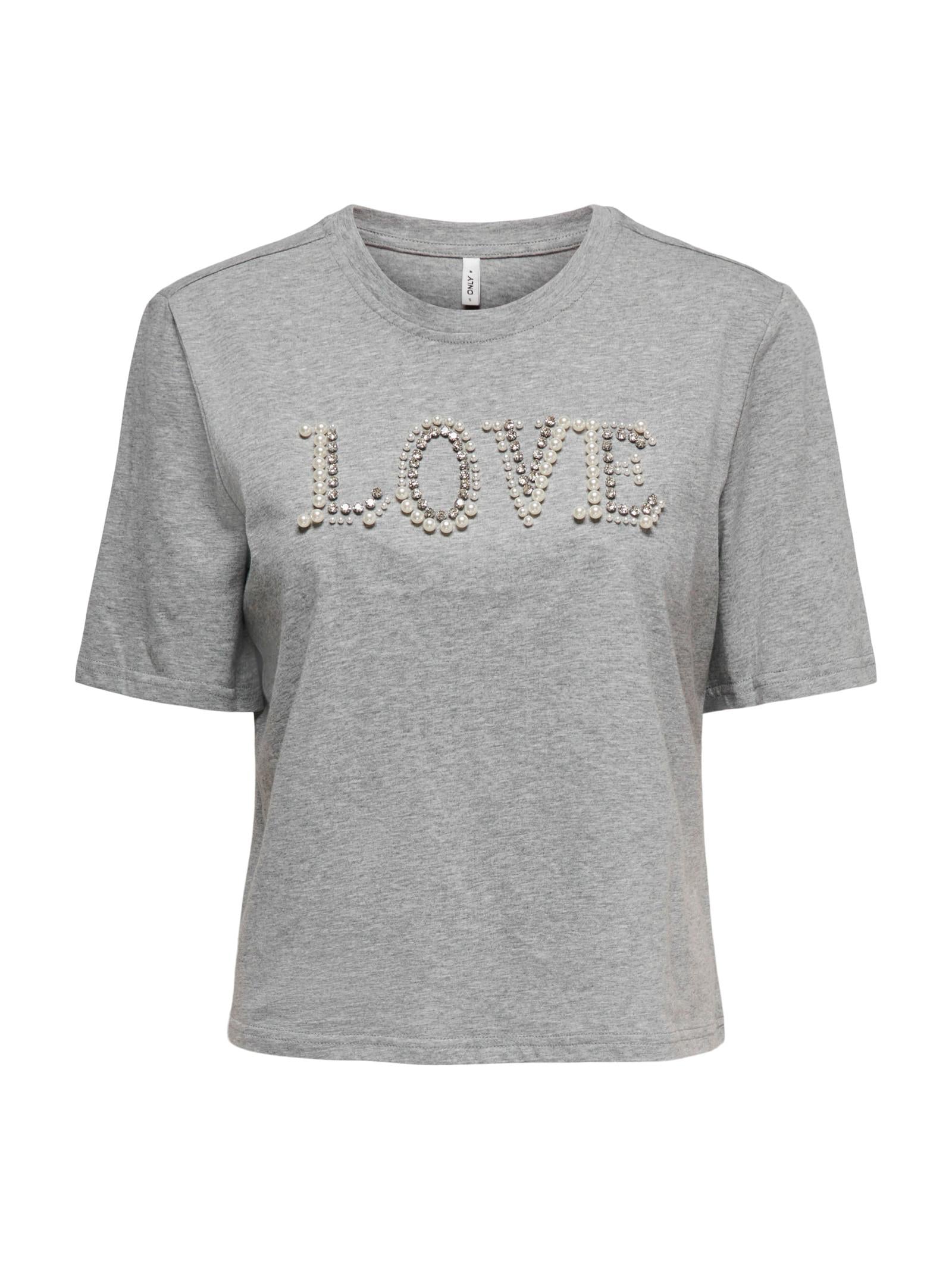 T-shirt Only Alice Grigio Loose 15368936 /Light Grey Melange ONLY 