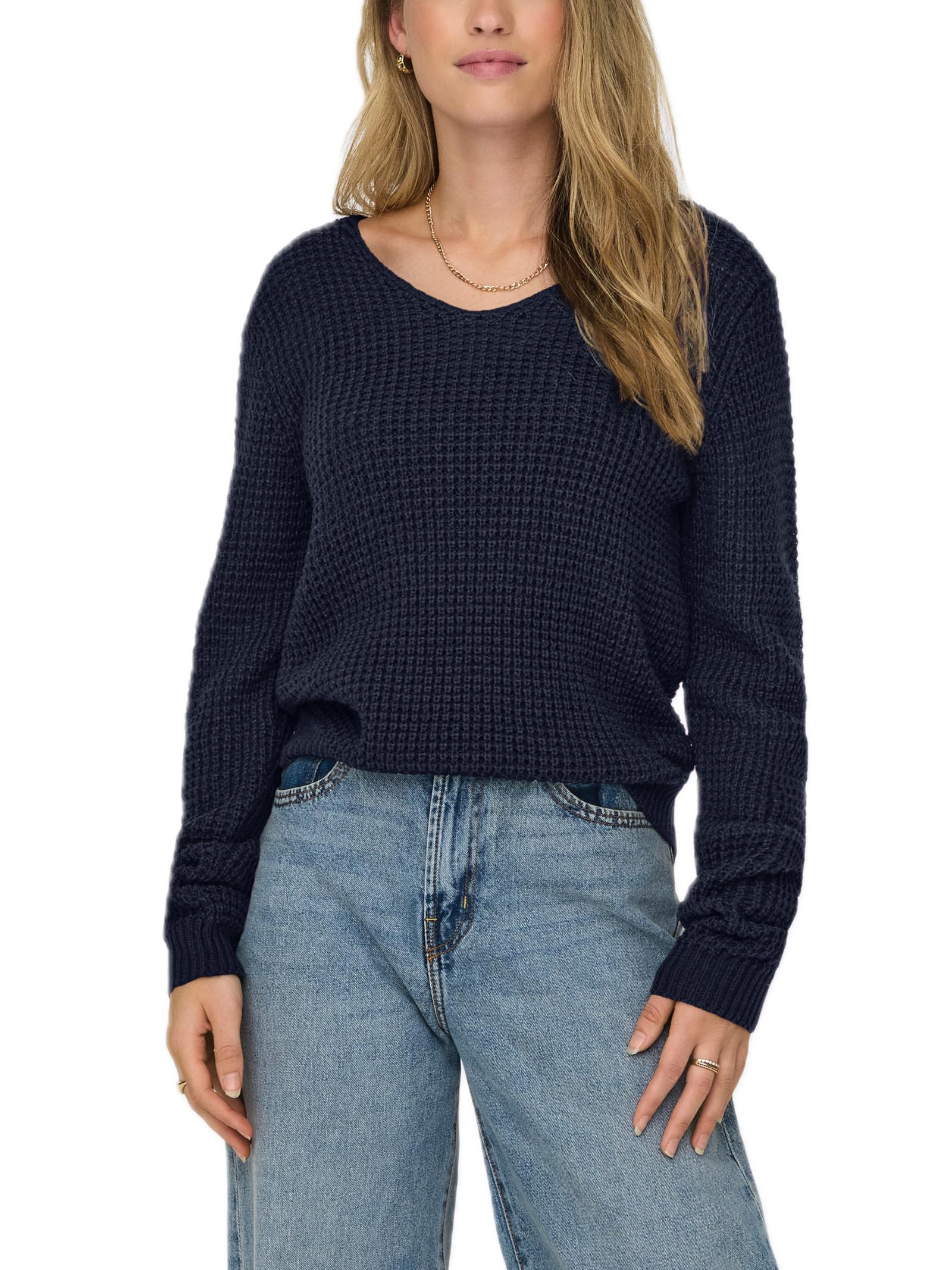 Maglia Jacqueline De Yong Ellen Blu scollo a V 15308897 /Total Eclipse JDY 