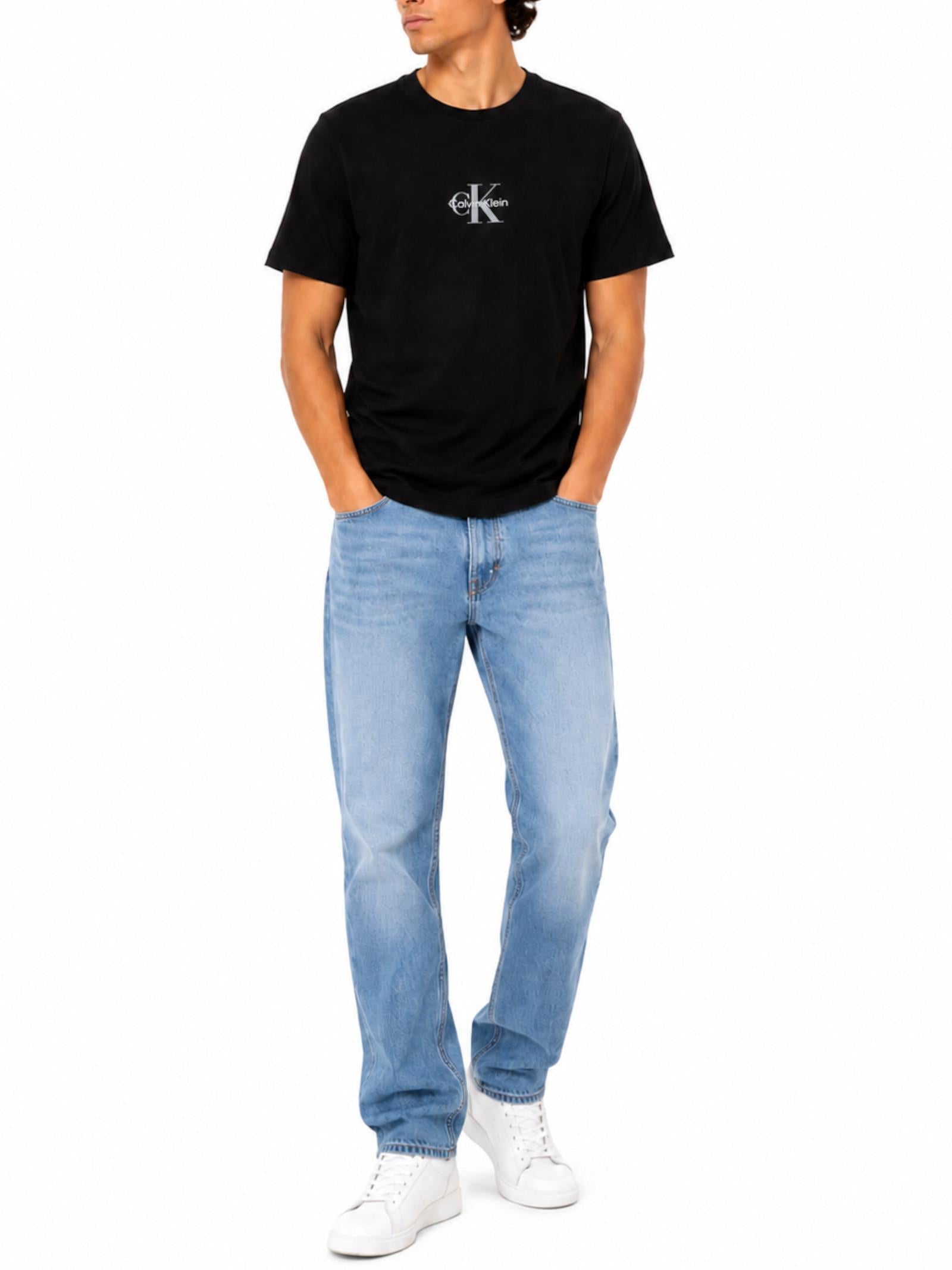 T-shirt Calvin Klein Nero Monologo LV04RB866G UB1 CALVIN KLEIN 