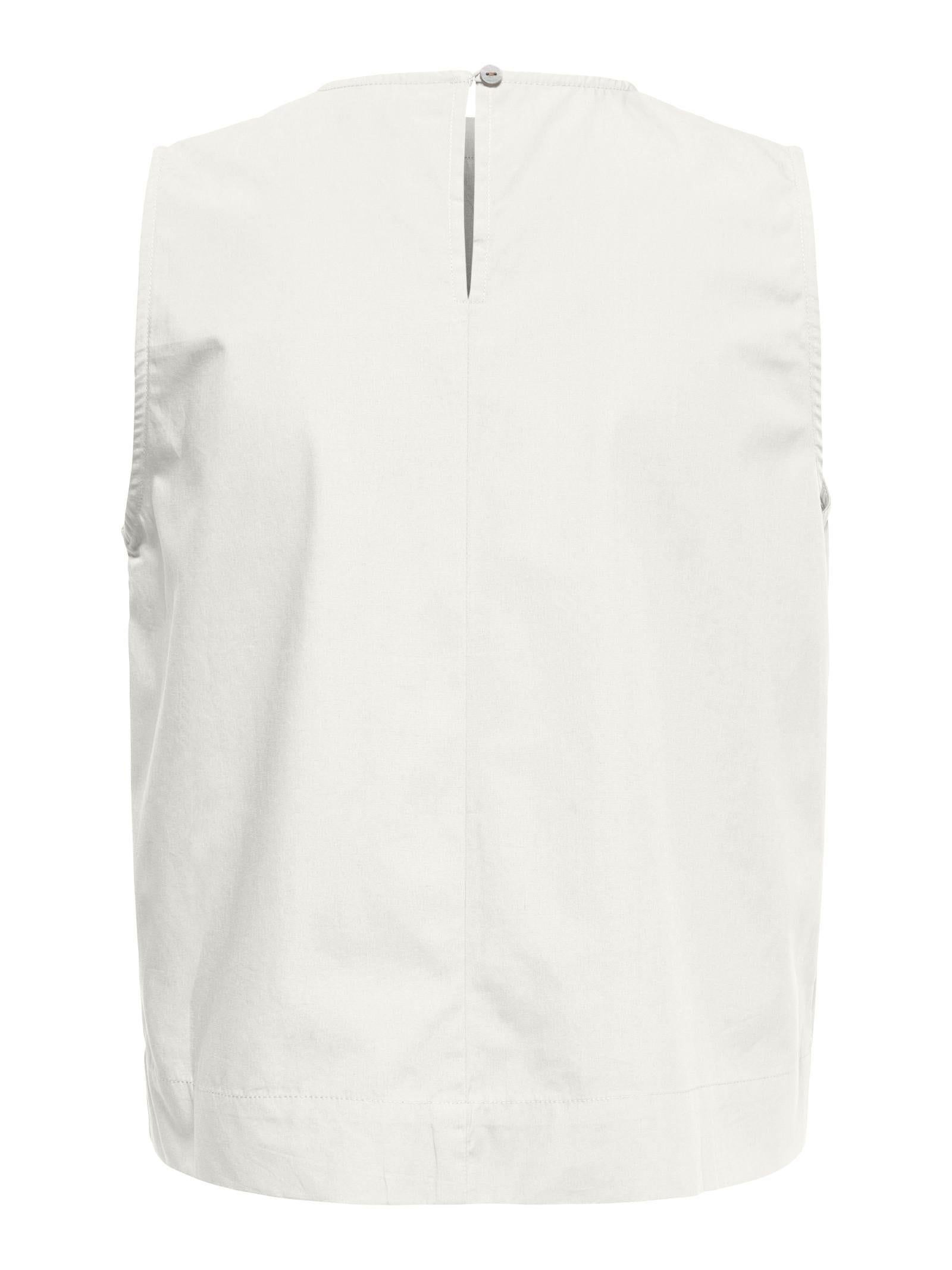 Top Only Bianco Rayi smanicato 15371623 /Cloud Dancer ONLY 