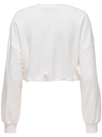 Felpa Only Bianco Bolette arricciata 15344633 /Cloud Dancer ONLY 