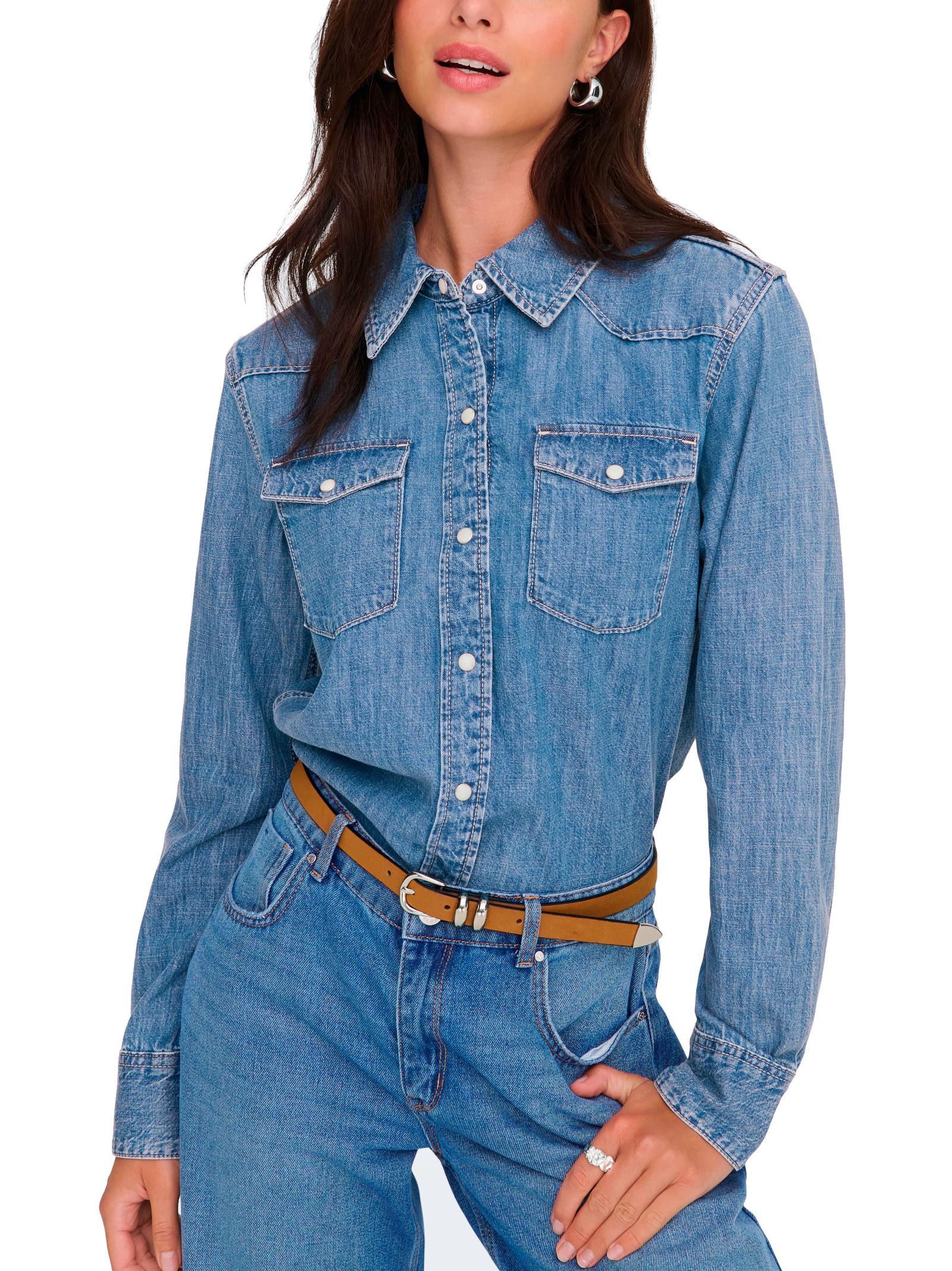 Camicia Only Charlize in denim Slim fit 15364777 /Medium Blue Denim ONLY 