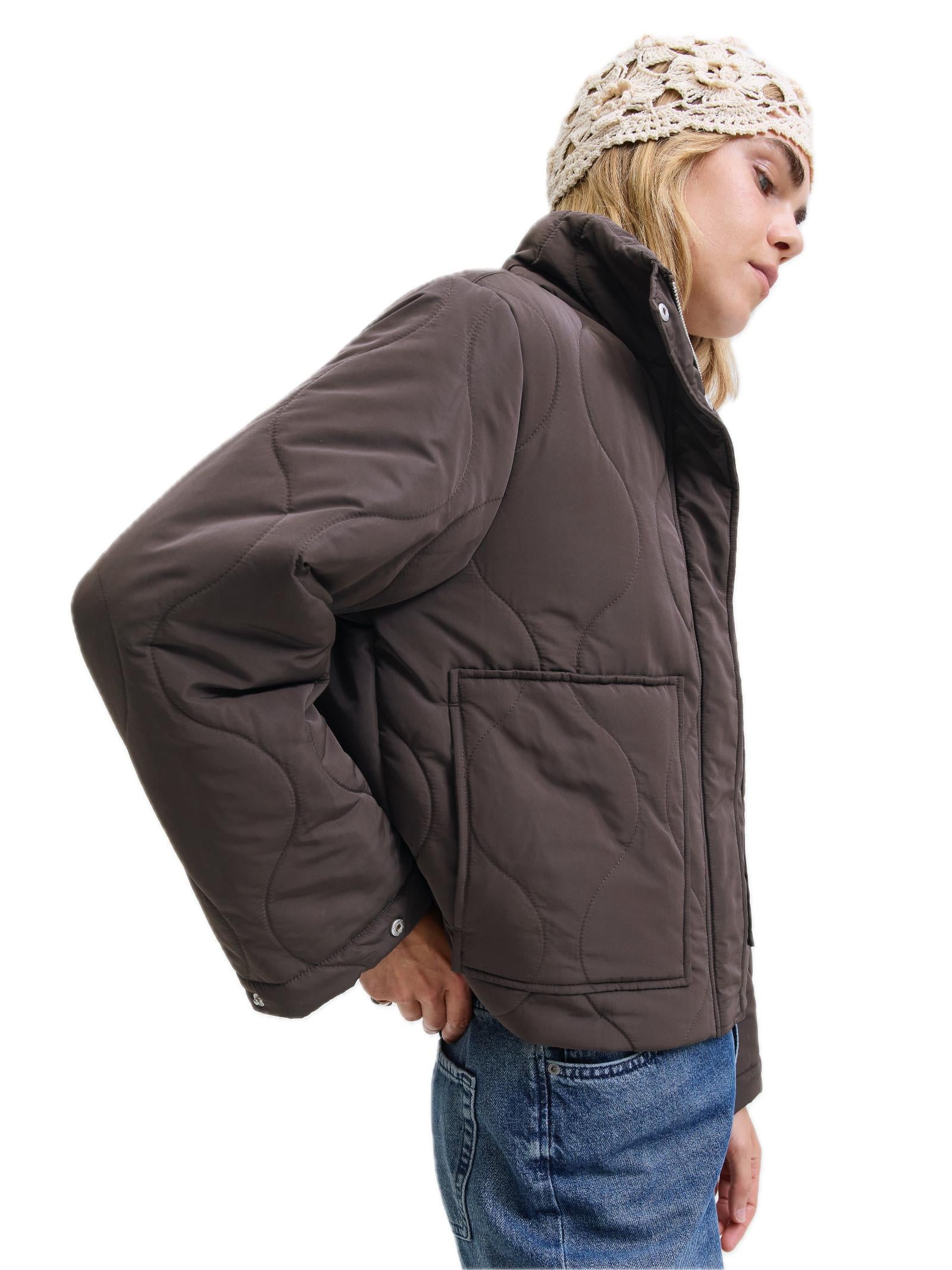Giubbotto JJXX Serena Marrone collo alto 12278850 /bracken JJXX 