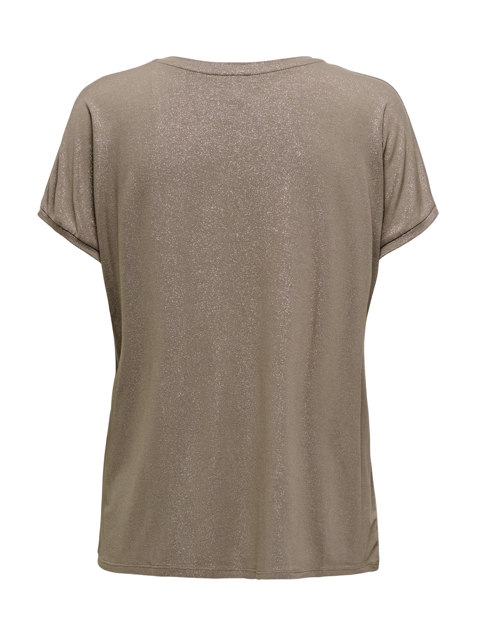 T-shirt Only Tortora Carrie con glitter 15315976 /Walnut ONLY 