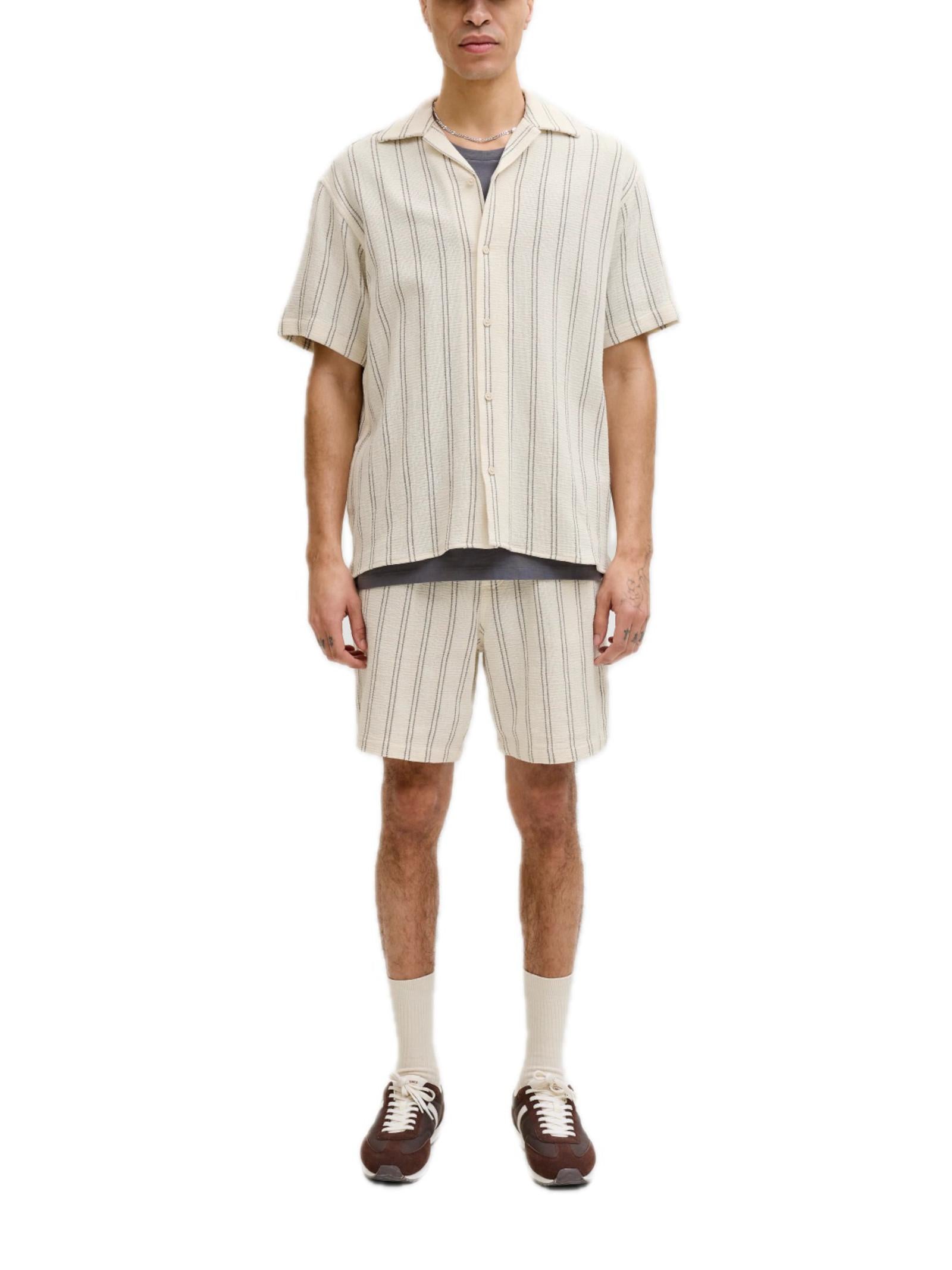 Camicia Jack & Jones Panna Coba a righe 12271060 /Antique White JACK & JONES 