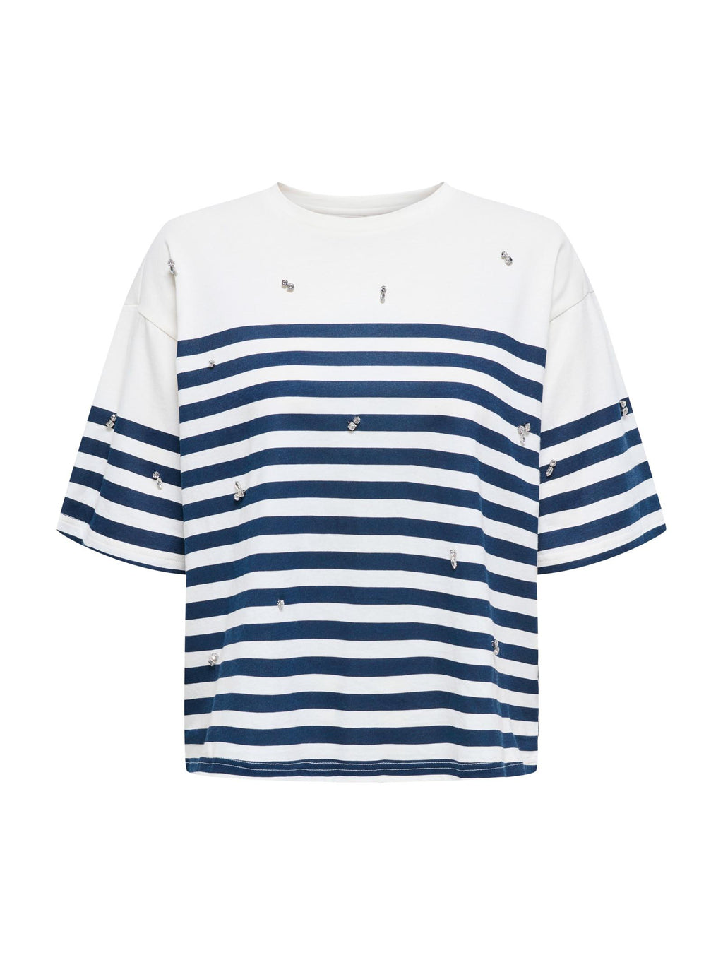 T-shirt Only Alize Blu a righe 15358796 /Night sky Cloud Dancer ONLY 