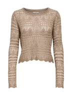 Maglia JDY Beige Sun scollo a barca 15287384 /Greige JDY 