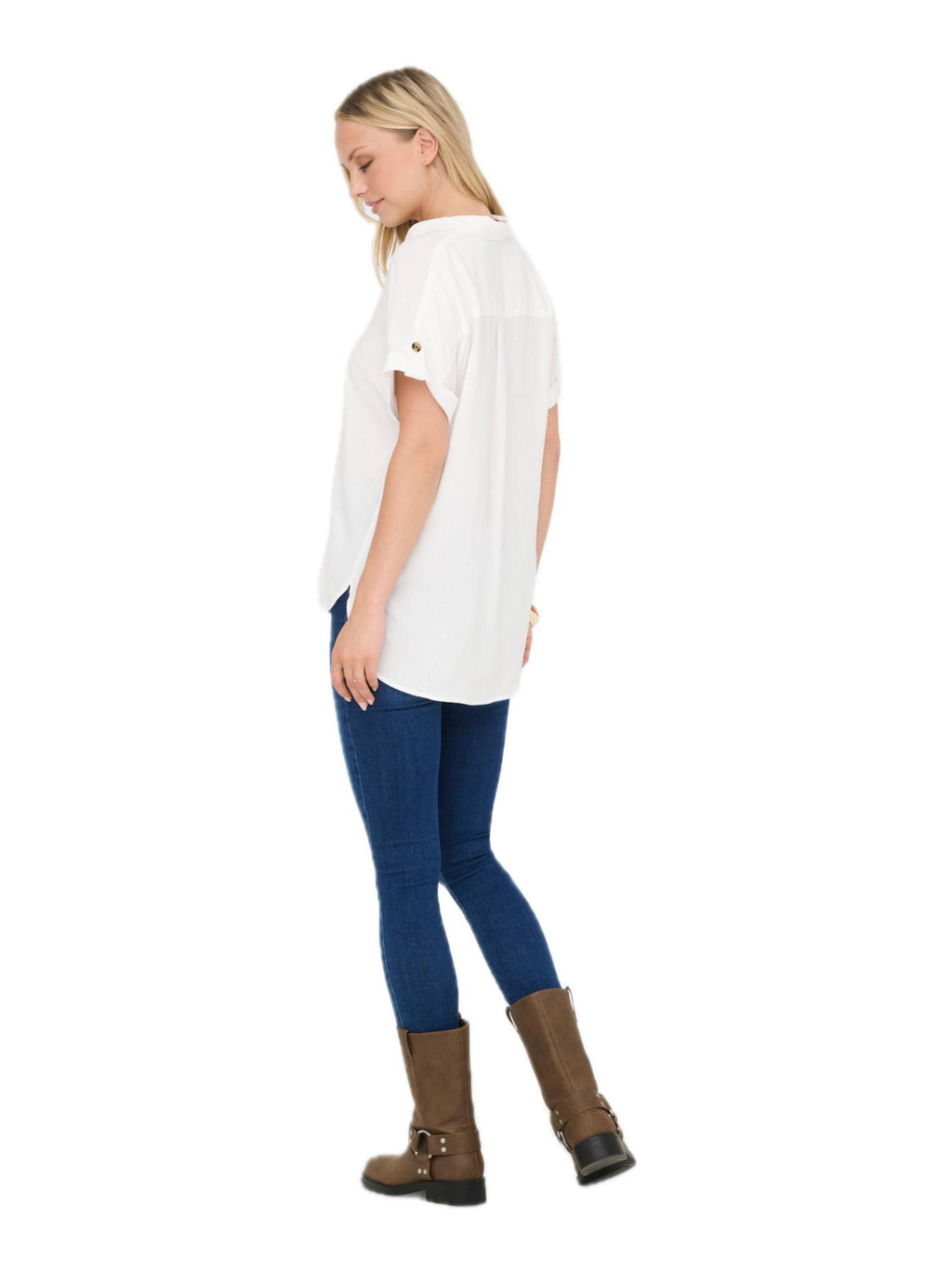 Camicia Only Bianco Yasmin a manica corta 15348758 /Snow White ONLY 