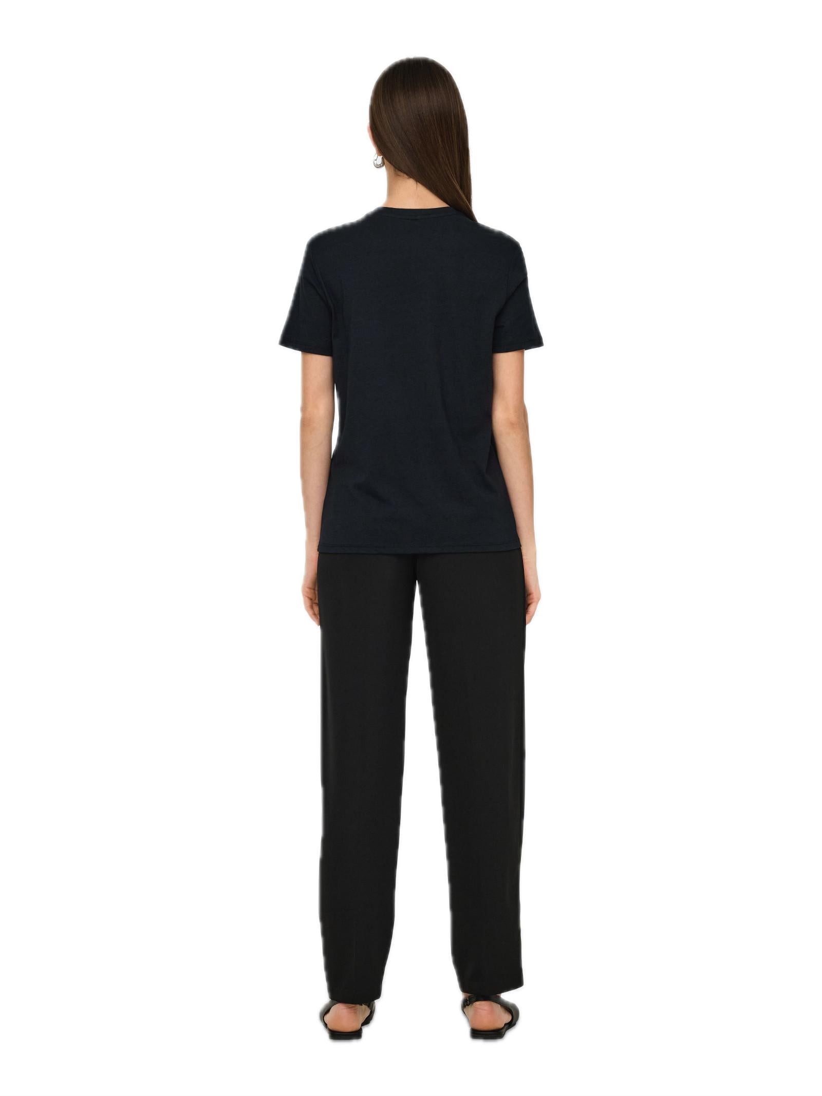 T-shirt Only Nero Parker con strass 15343568 /Black ONLY 