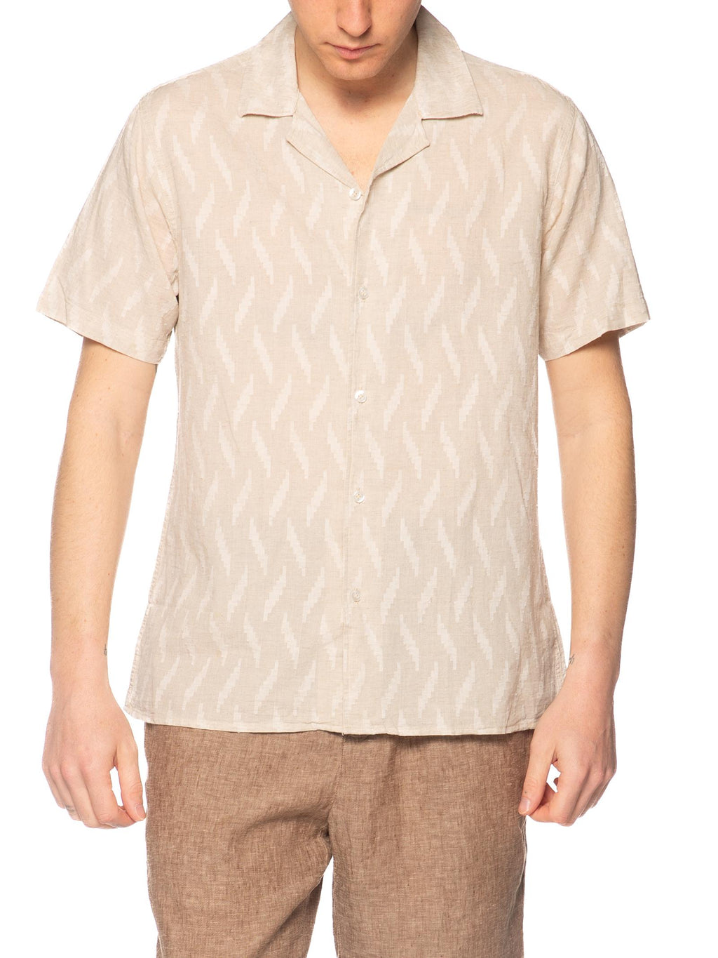 Camicia Seinse Beige lino lavorata CE1126 BEIGE SEINSE 