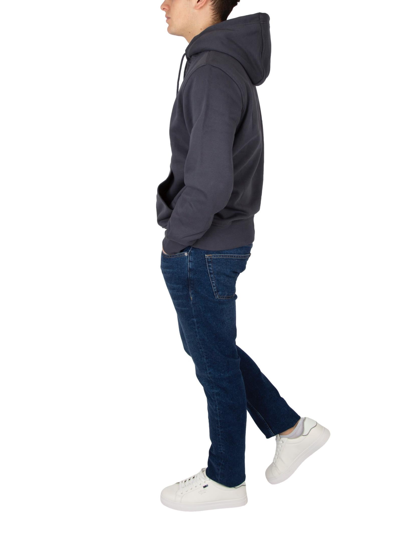 Felpa Calvin Klein Logo Blu con cappuccio J327076 BAN CALVIN KLEIN JEANS 