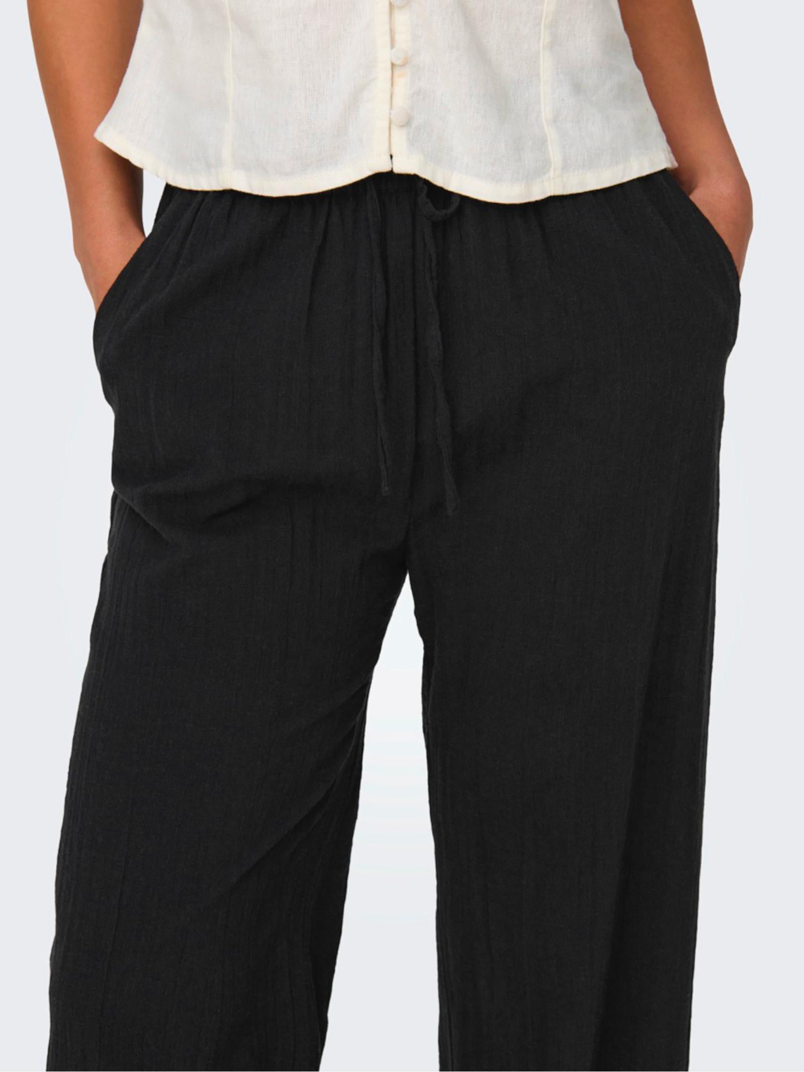 Pantalone Only Nero Tizana vita elasticizzata 15319090 /Black ONLY 