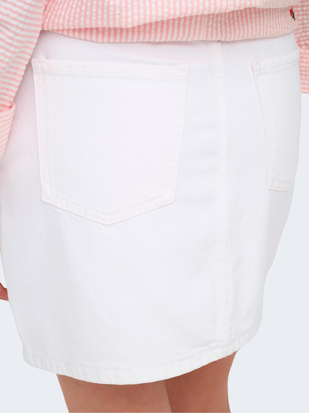 Gonna Only Bianco Stella corta 15339630 /White Denim ONLY 