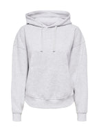 Felpa Only Best Grigia con cappuccio. 15338730 /Light Grey Melange ONLY 