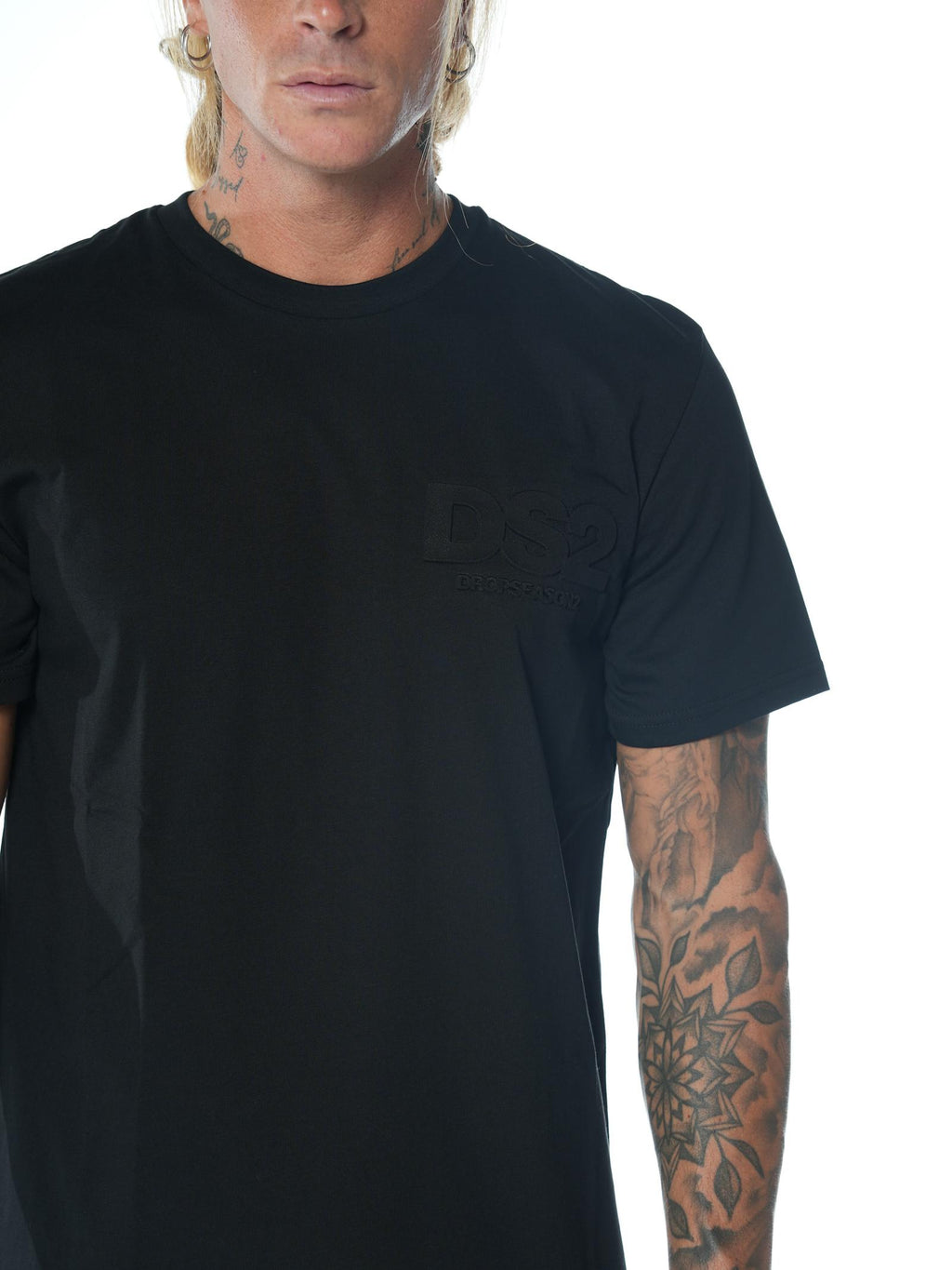 T-shirt DS2 Nero stampa rilievo FW25283 NERO DS2 