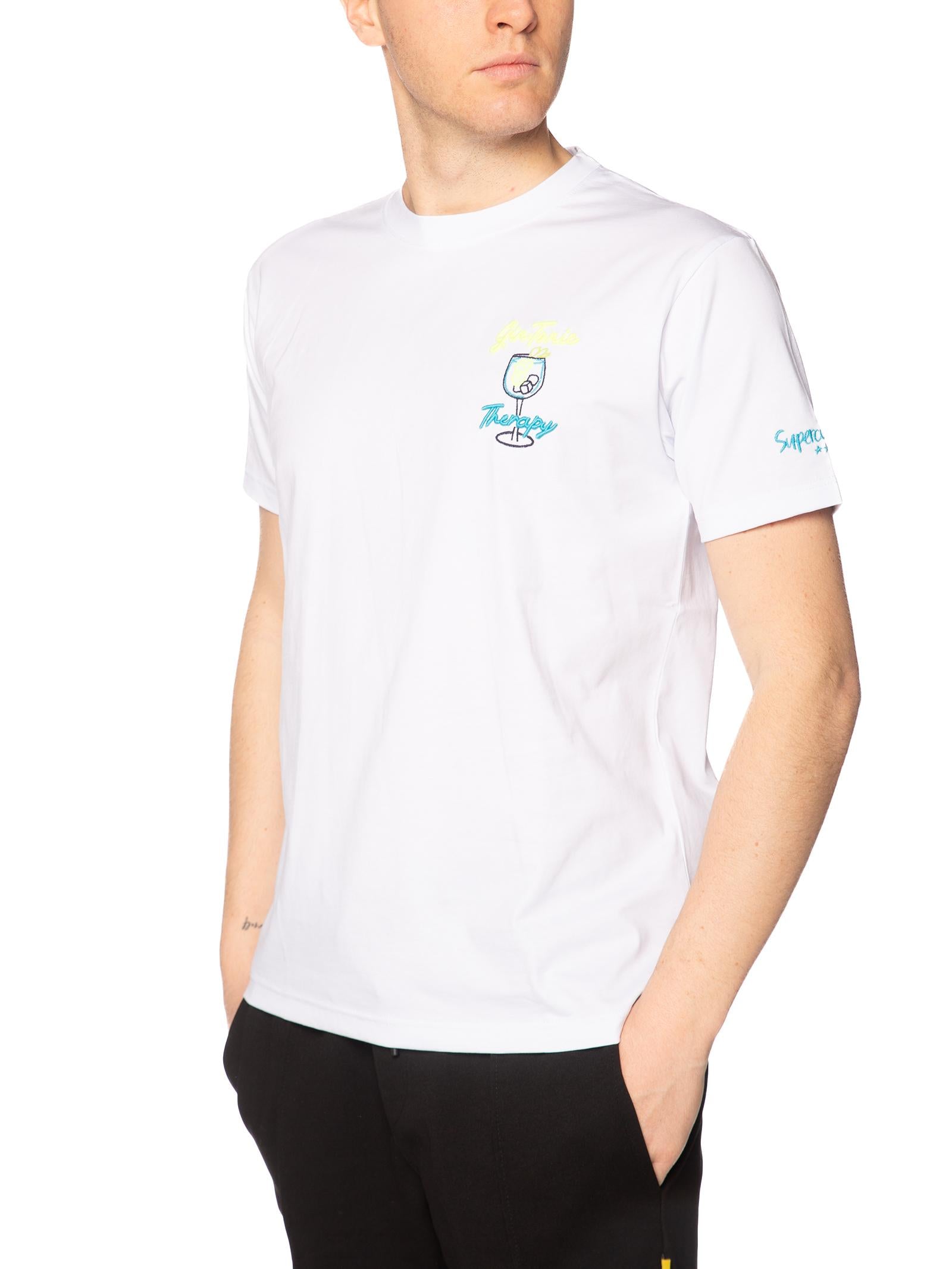 T-shirt Superculture Bianco gin tonic therapy A1839 BIANCO SUPERCULTURE 