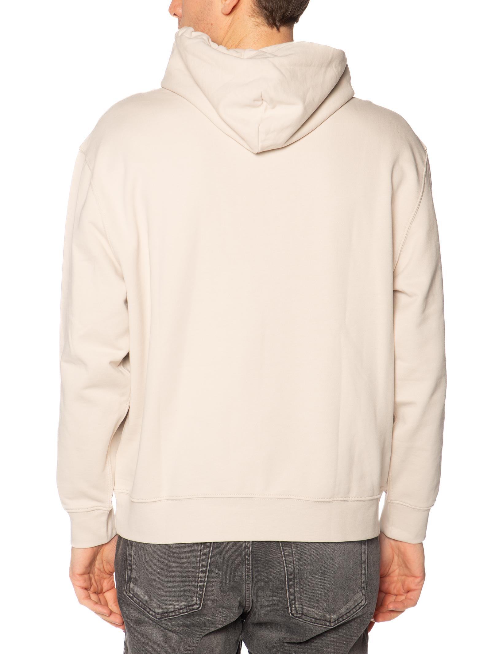 Felpa Calvin Klein Beige Badge cappuccio LV04RC274G 2JX CALVIN KLEIN 