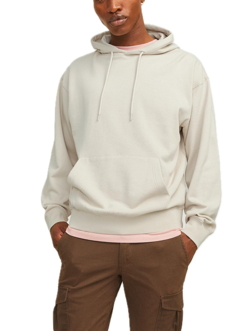 Felpa Jack & Jones Charge Beige con cappuccio 12257852 /Moonbeam JACK & JONES 