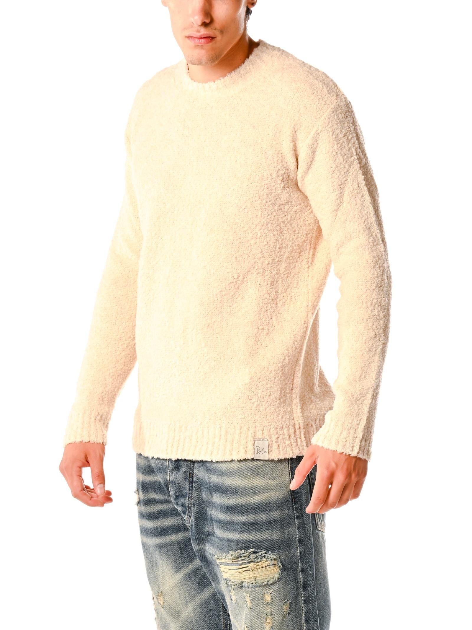 Maglia Block Eleven Ecru in bouclè 13BITETTO ECRU BLOCK ELEVEN 