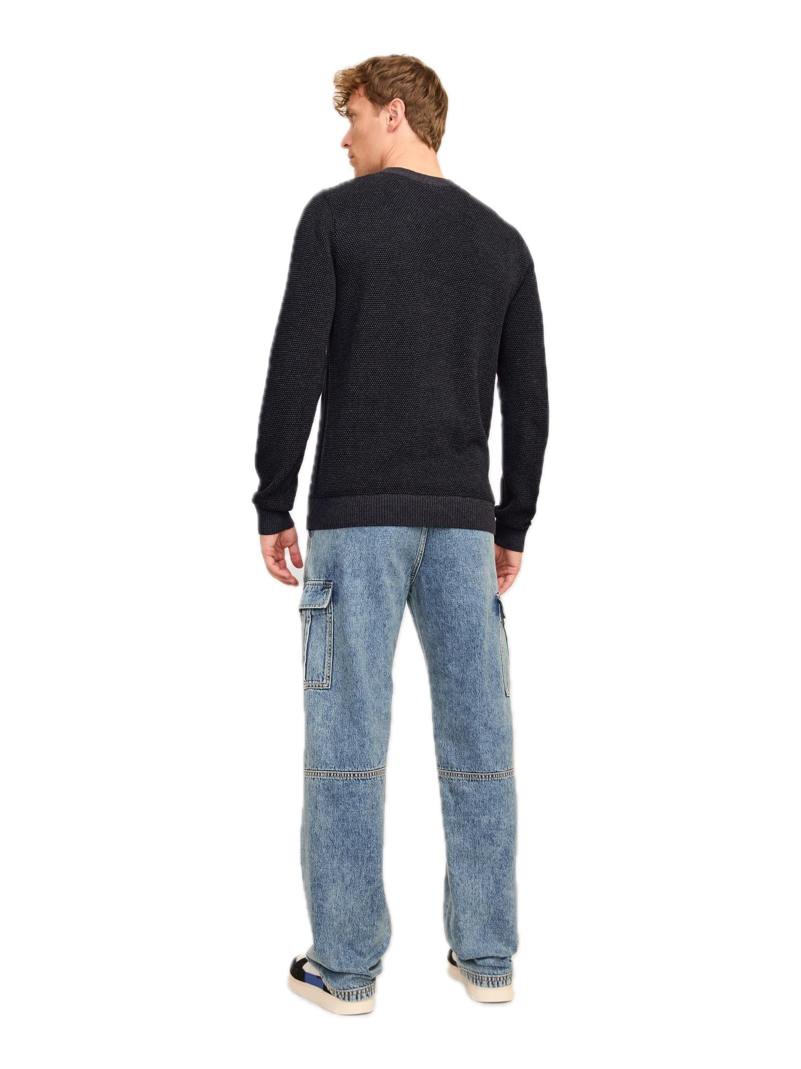 Maglia Jack & Jones Globe Grigio scuro girocollo 12258139 /Dark Grey Melange JACK & JONES 