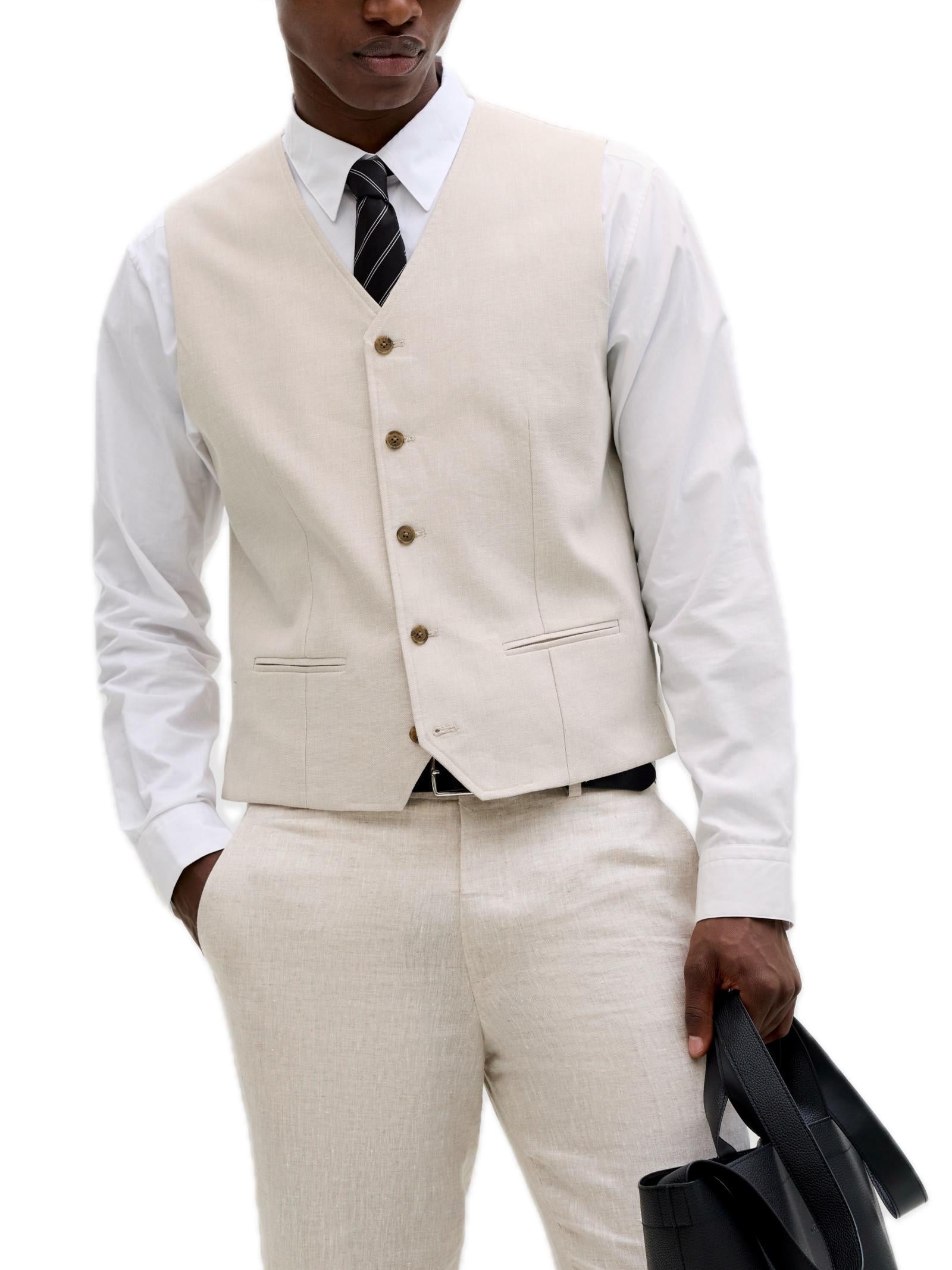 Gilet Jack & Jones Beige 4 bottoni 12292461 /Ancient Scroll JACK & JONES 