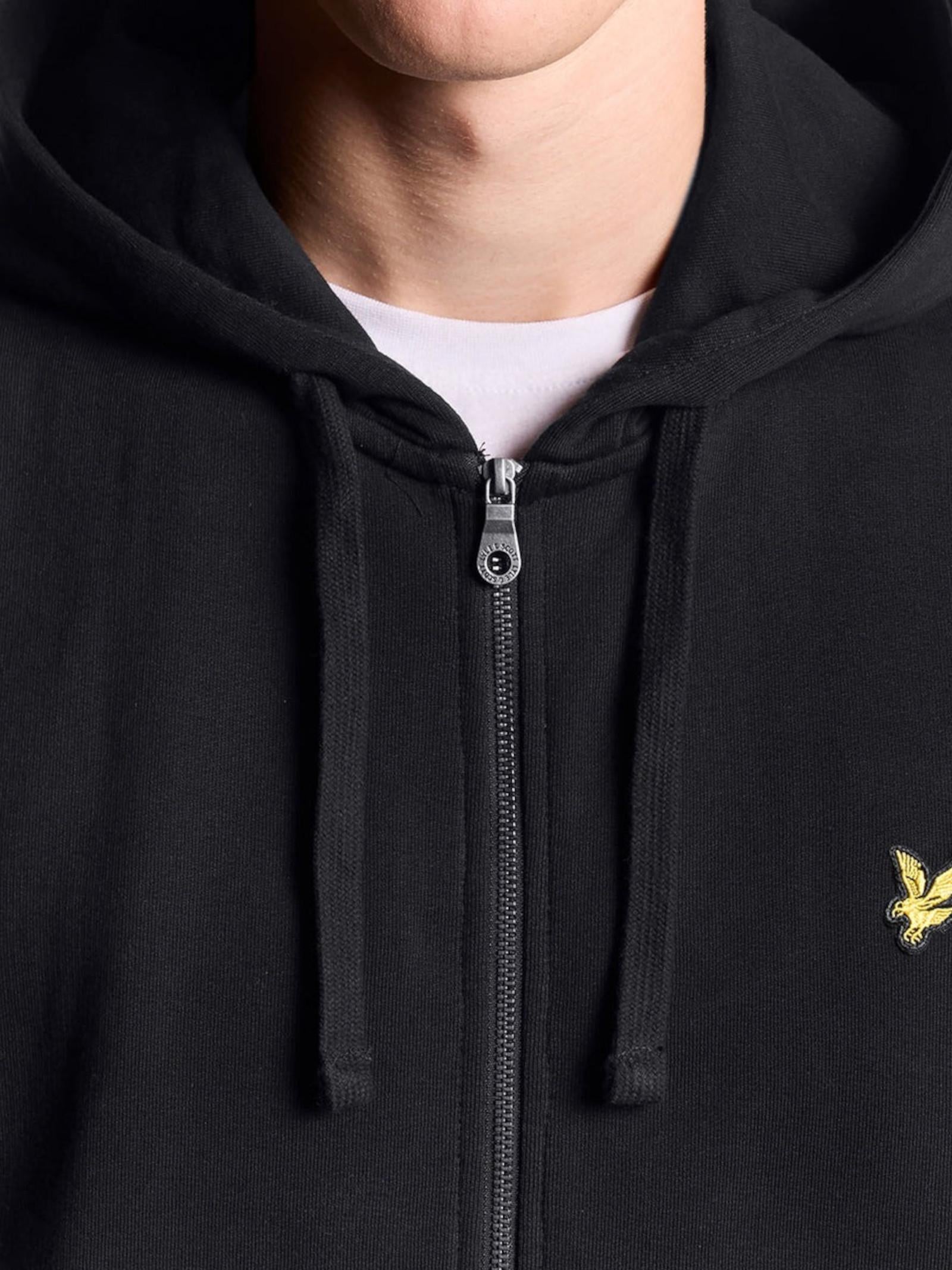 Felpa Lyle & Scott Nero cappuccio e zip ML420VOG JET BLACK LYLE & SCOTT 