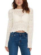 Maglia Only Elke Bianco cropped 15363049 /Birch ONLY 