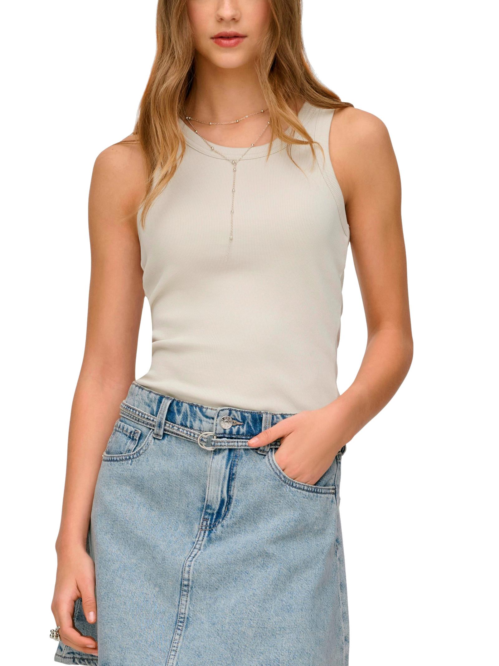 Top Only Val Beige smanicato 15371705 /Pumice Stone ONLY 