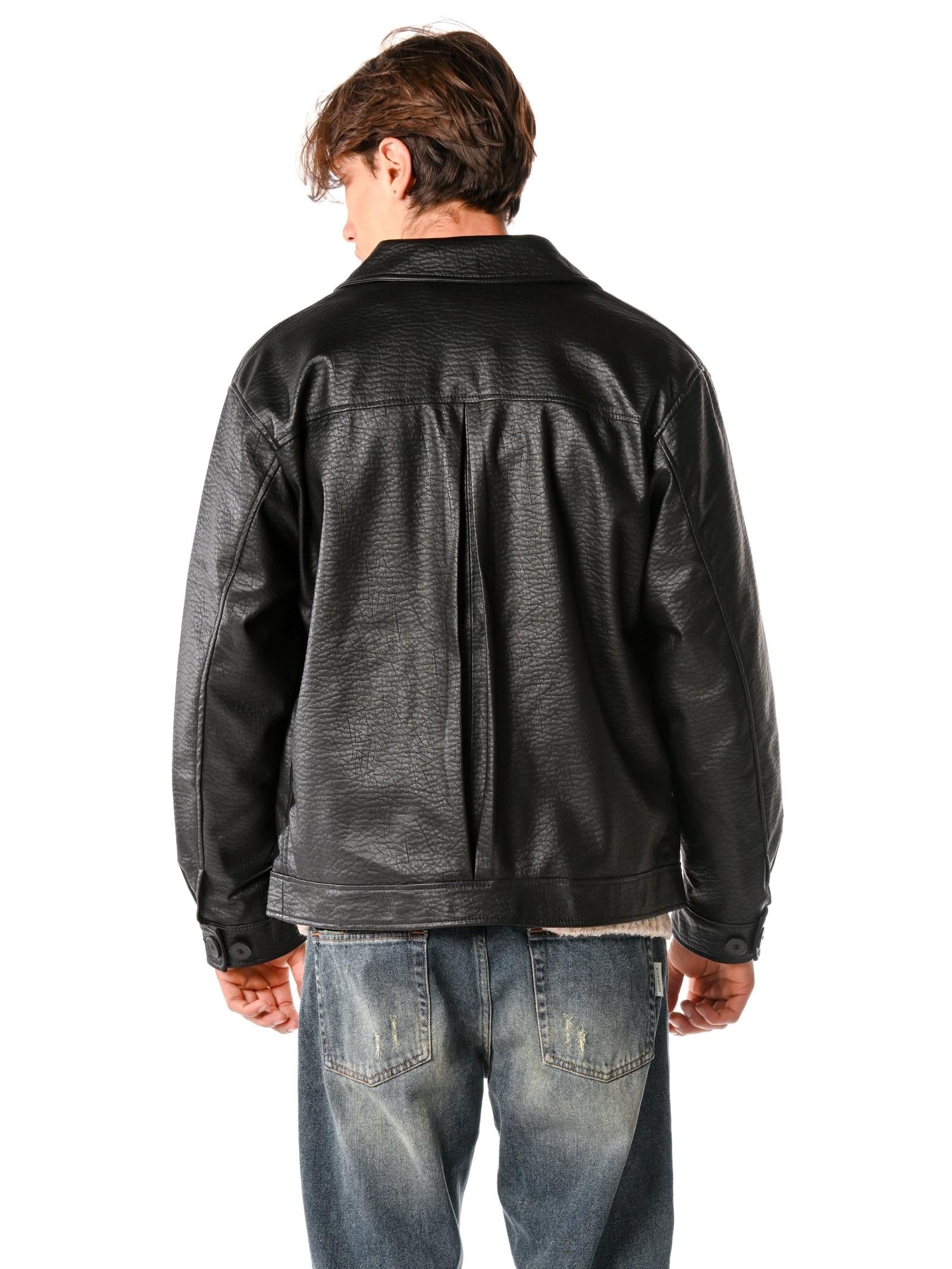 Giubbotto Block Eleven Nero in ecopelle 09BL21780001 NERO BLOCK ELEVEN 