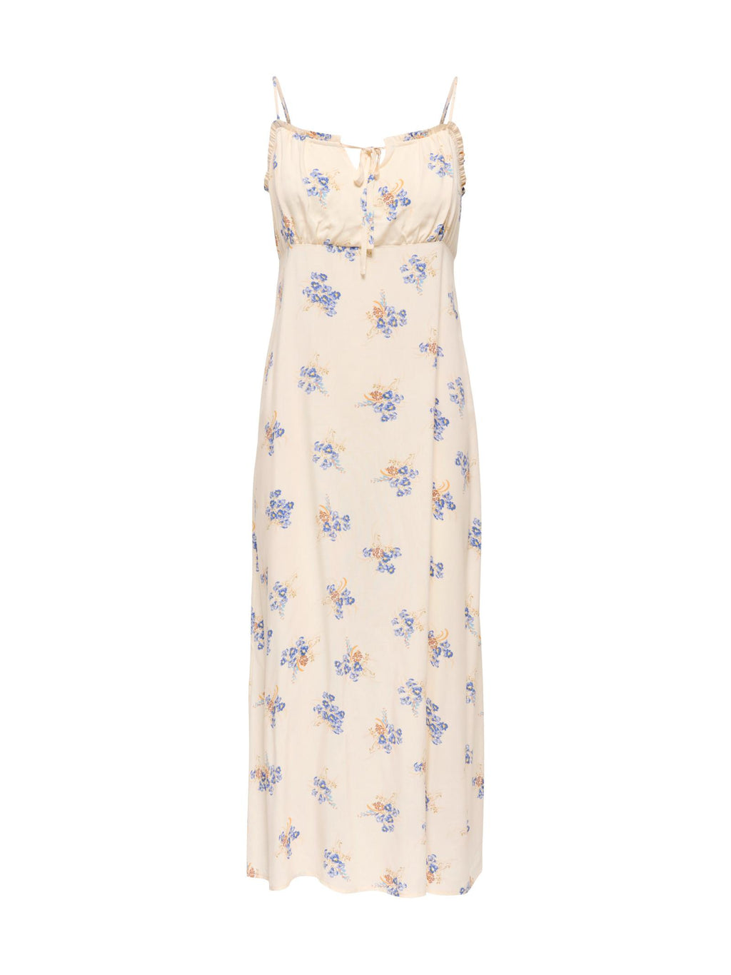 Abito Only Nelly Bianco lungo smanicato con balza 15322844 /Cloud Dancer ONLY 