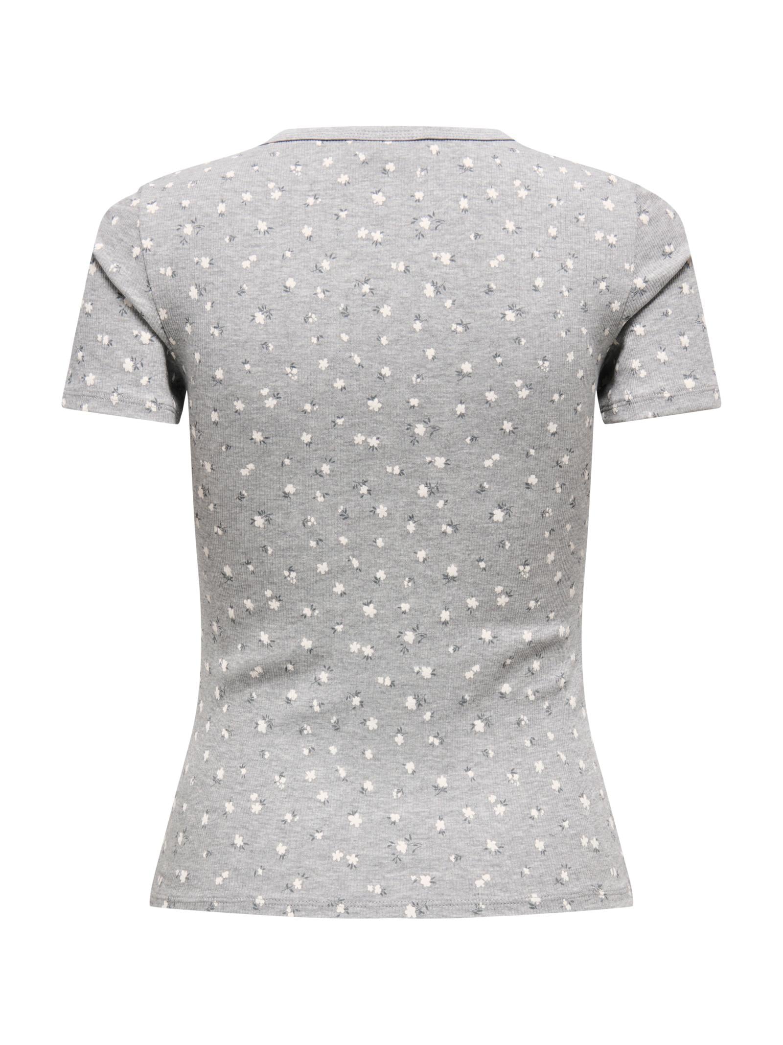 T-shirt JDY Lucky Grigio fiori 15352288 /Light Grey Melange JDY 