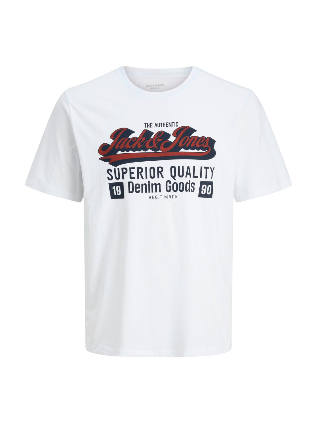 T-shirt Jack & Jones Logo Bianco girocollo 12279535 /Cloud Dancer JACK & JONES 