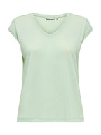 T-Shirt Only Silver Verde in lurex 15136069 /Green Lily ONLY 