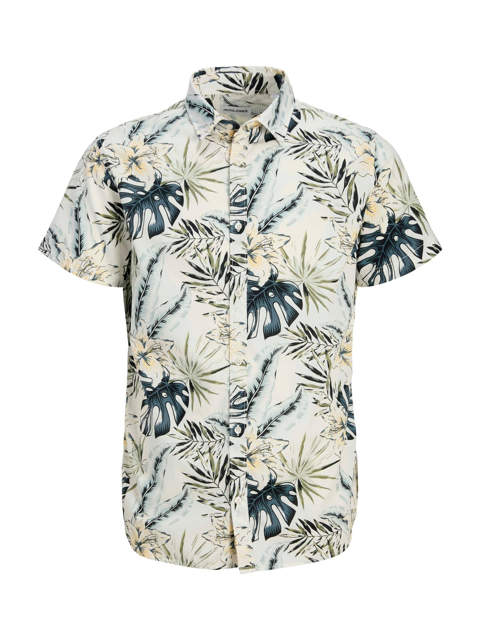 Camicia Jack & Jones Hawaii Bianco con stampa floreale 12269137 /Cloud Dancer JACK & JONES 