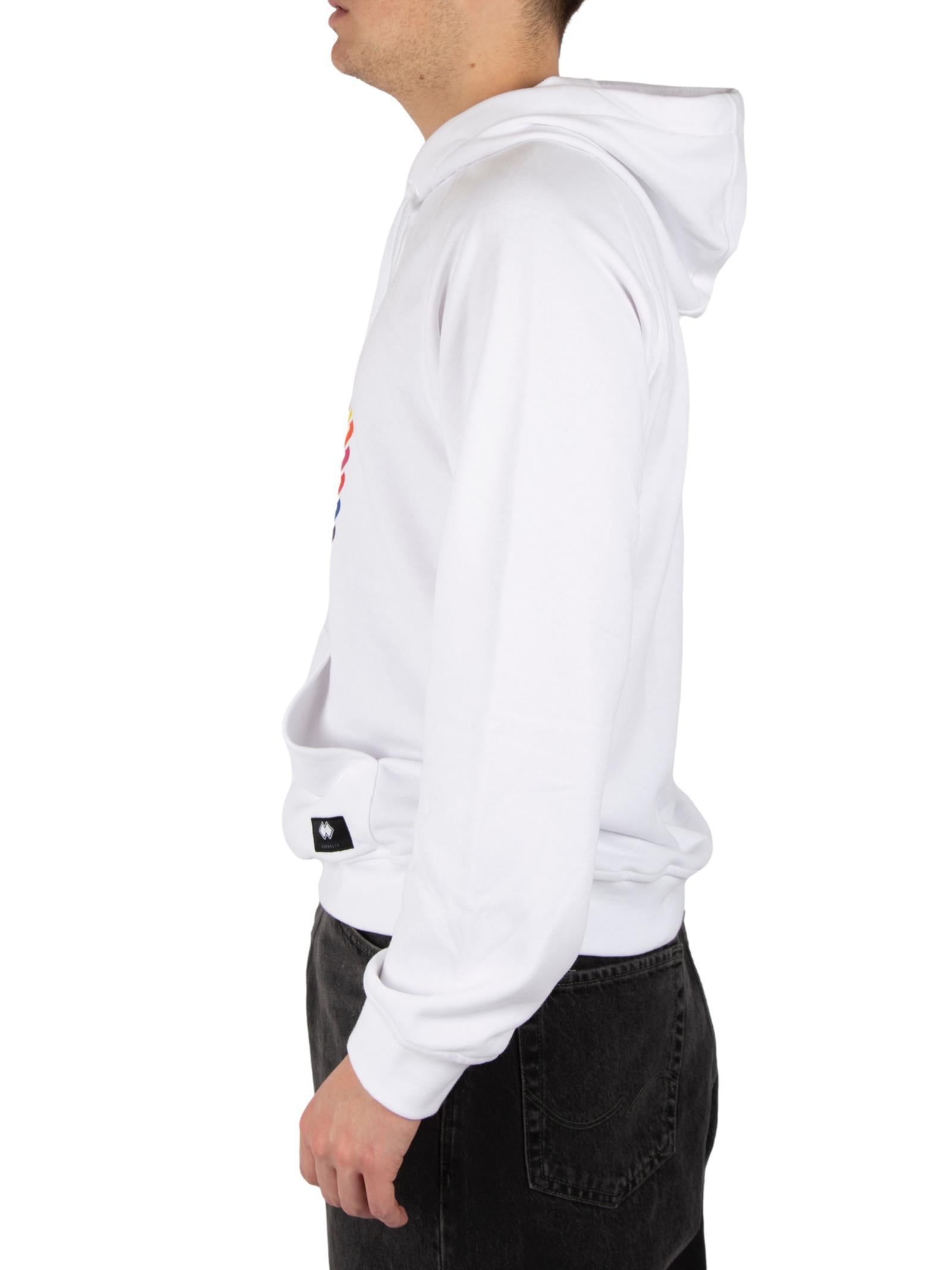 Felpa Errea Logo Bianca con cappuccio R31G0L 10 ERREA 