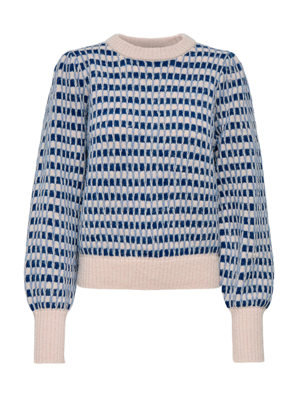 Maglia Jacqueline De Yong Sigrid Blu fantasia 15304813 /Medieval Cement JDY 