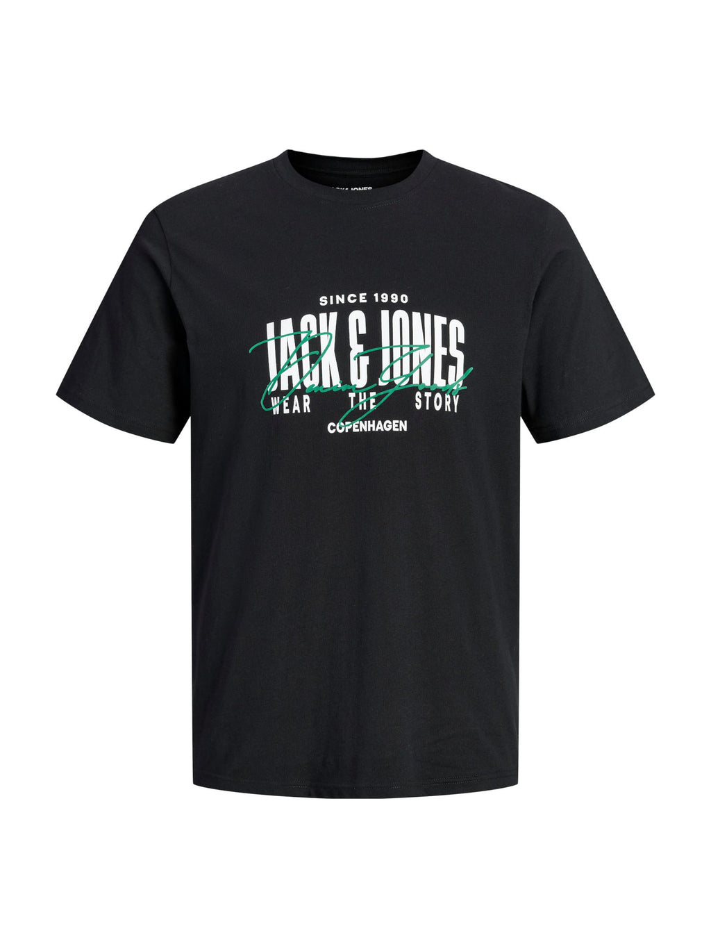 T-shirt Jack & Jones Aero Nera con stampa frontale 12298488 /Black JACK & JONES 